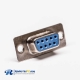 9 Pin d sub Female Straight Connector Blue Cable Connector