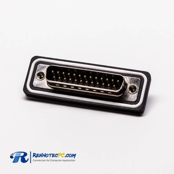 DB IP67 Rating Male 180° 25 Pin Machined Cable Solder Type Connector
