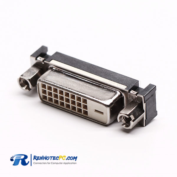 DVI Connector Straight Female Nut 24+1 Through Hole for PCB Mount