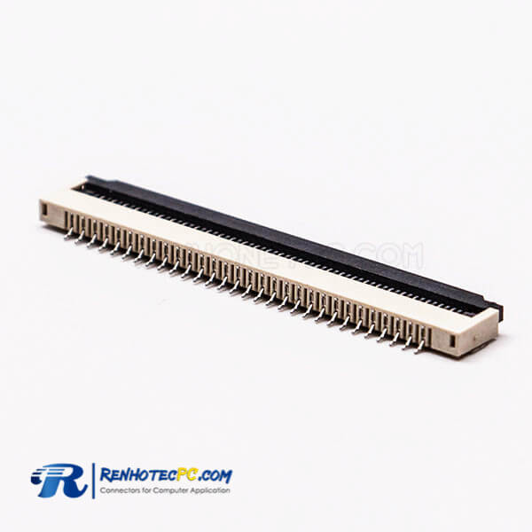 FFC FPC Connector 1.0mm Pitch 30 Pin Bottom Contact Style Front Flip Straight Socket 2.0H