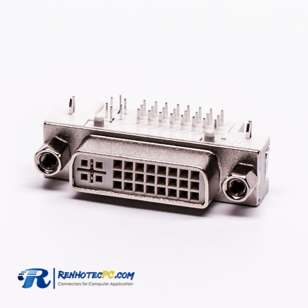 DVI Panel Mount Coupler 24+5 Right Angled Connector