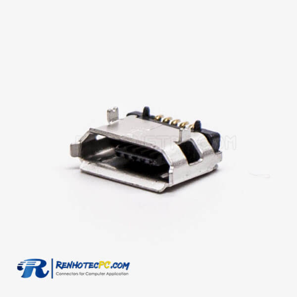 Micro USB Female 5 Pin Type B SMT 180° 5.65 for PCB Mount