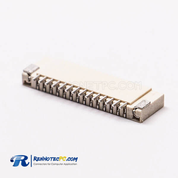 2.0H FPC Socket Connector Dual Contact Style 1.0 PH 14 PIN Horizontal Type