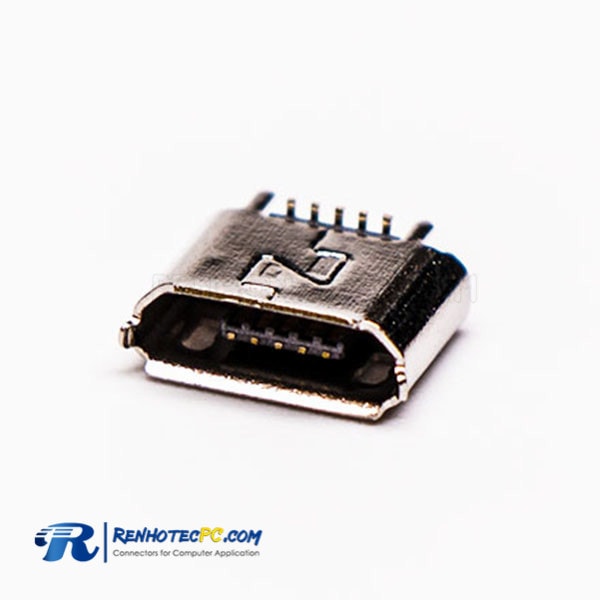 Micro USB B type Female Plug 5 Pin SMT Straight for PCB
