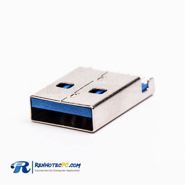 Type A USB 3.0 Male Connector Offset Type SMT for PCB Mount