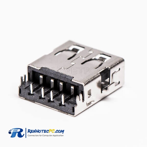 USB2.0 Through Hole Mount Female Type A 90° Reverse for PCB