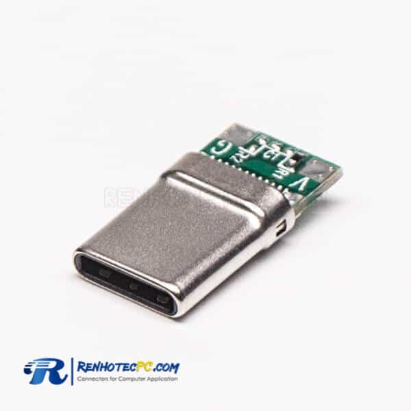 180 Degree USB Type C Connector Types Solder Type