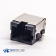 8P8C Modular Socket Connector Offset Type 90 Degree SMT for PCB Mount Shielded Without LED