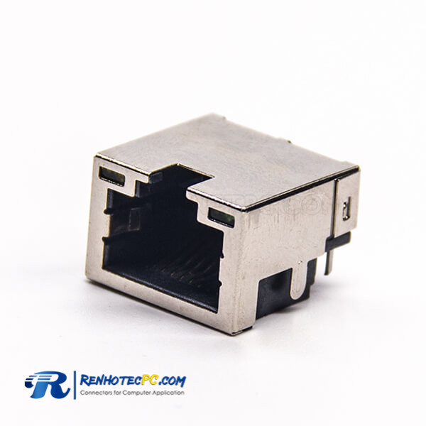RJ45 Socket Netword Connector 90 Degree Through Hole PCB Mount Shielded with LED