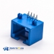 Blue RJ45 Connector 90 Degree Without Filtered DIP Type PCB Mount Unshielded
