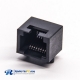 RJ45 Coupler Black Plastic 8p8c Single Port DIP Type Modular Netword Socket