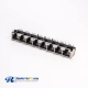 8 Port RJ45 Socket Netword Connector 90 Degree 8p8c Shielded DIP Type PCB Mount