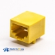 RJ45 Unshielded Connector PCB Mount Yellow Plastic Shell Through Hole