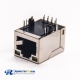 LED Connector RJ45 Shielded 8P8C Right Angled Through Hole for PCB Mount