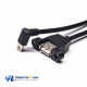 Type A Female Cable USB 2.0 Straight to Mini USB Down Angle Male