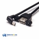Mini USB Cable 1M Extension Down Angle Male to Type A Female Straight with Screw Holes