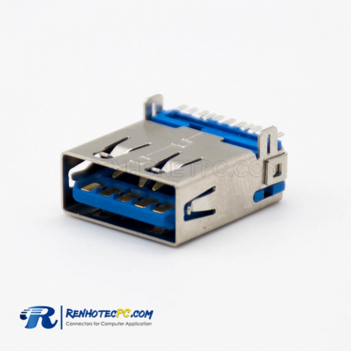 Type A Media 9 Pin Female DIP USB3.0 Connector