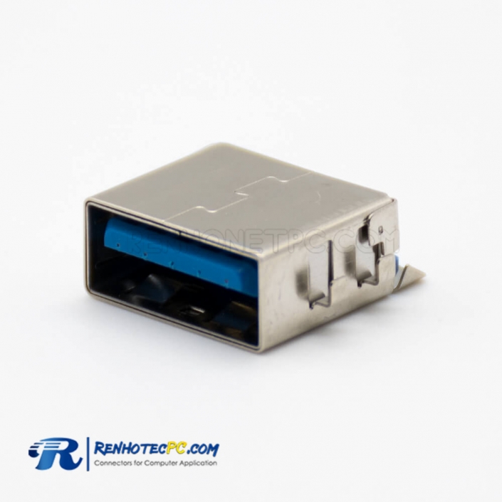 USB Connector 3.0 Offset Type A 9 Pin Female Straight