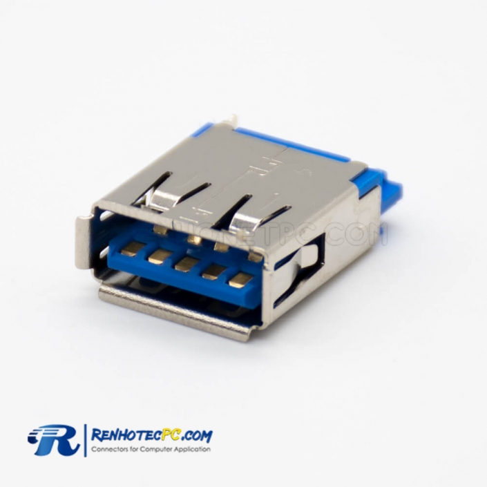 USB Female Connector 3.0 9 Pin Solder Type A Straight SMT Type
