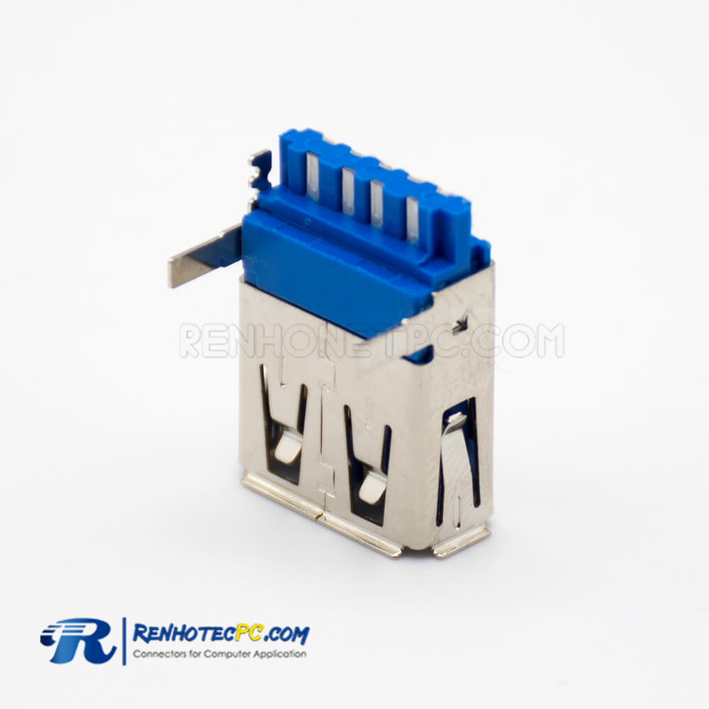USB 3 type A Connector Female 180 Degree Solder Type for Cable Panel Mount