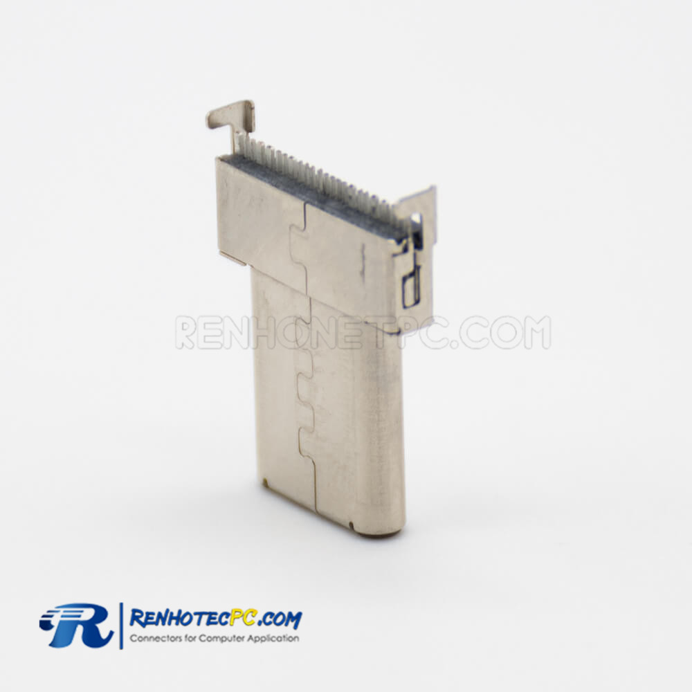 Type C Connectors Straight 24 Pin Male matte-tin Panel Mount