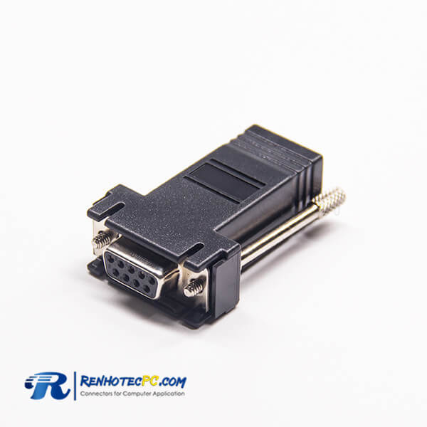 DB9 To RJ12 Adapter Female To Female Straight Plastic Shell Assembly Standard D-Sub