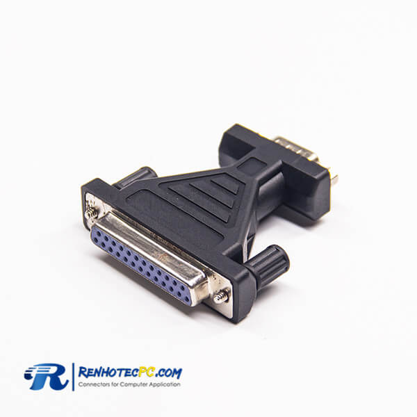DB Adapter 9 Pin Male To 25 Pin Female Standard D-Sub Straight Injection Adapter